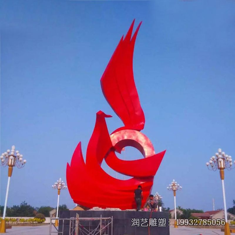 广场抽象不锈钢鸽子雕塑 广场抽象不锈钢鸽子雕塑