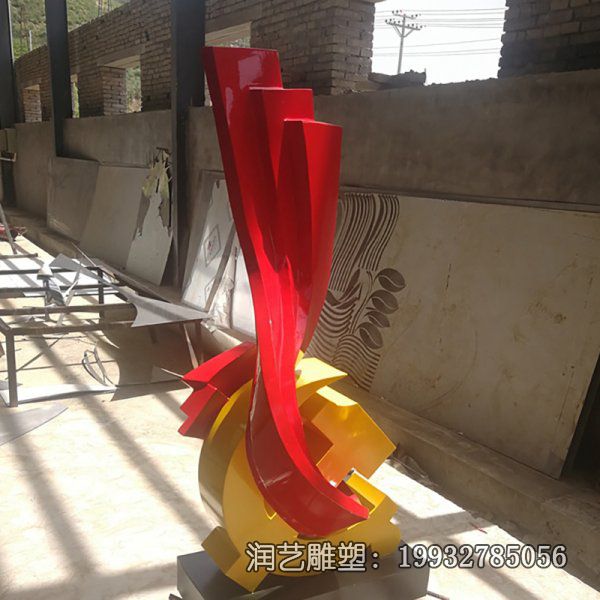 城市景观不锈钢旗帜雕塑 城市景观不锈钢旗帜雕塑