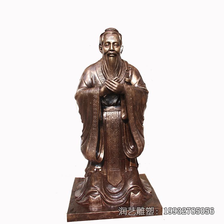 铜雕古代孔子雕塑 铜雕古代孔子雕塑