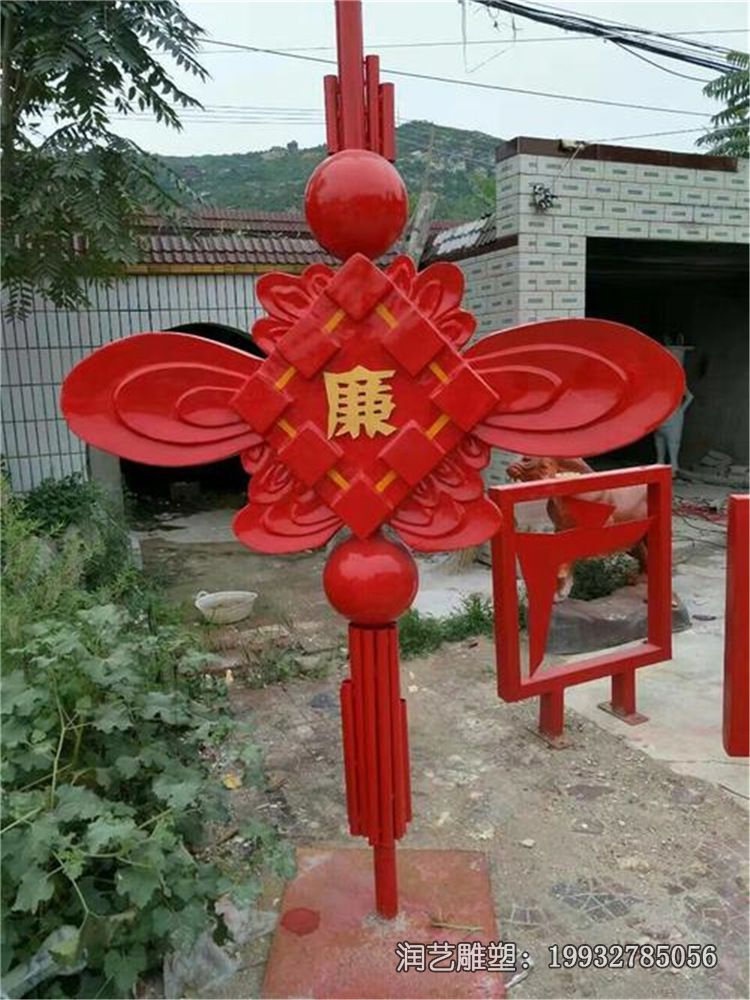 园林不锈钢中国结雕塑 园林不锈钢中国结雕塑