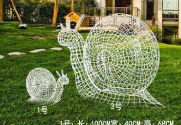 镂空不锈钢蜗牛雕塑