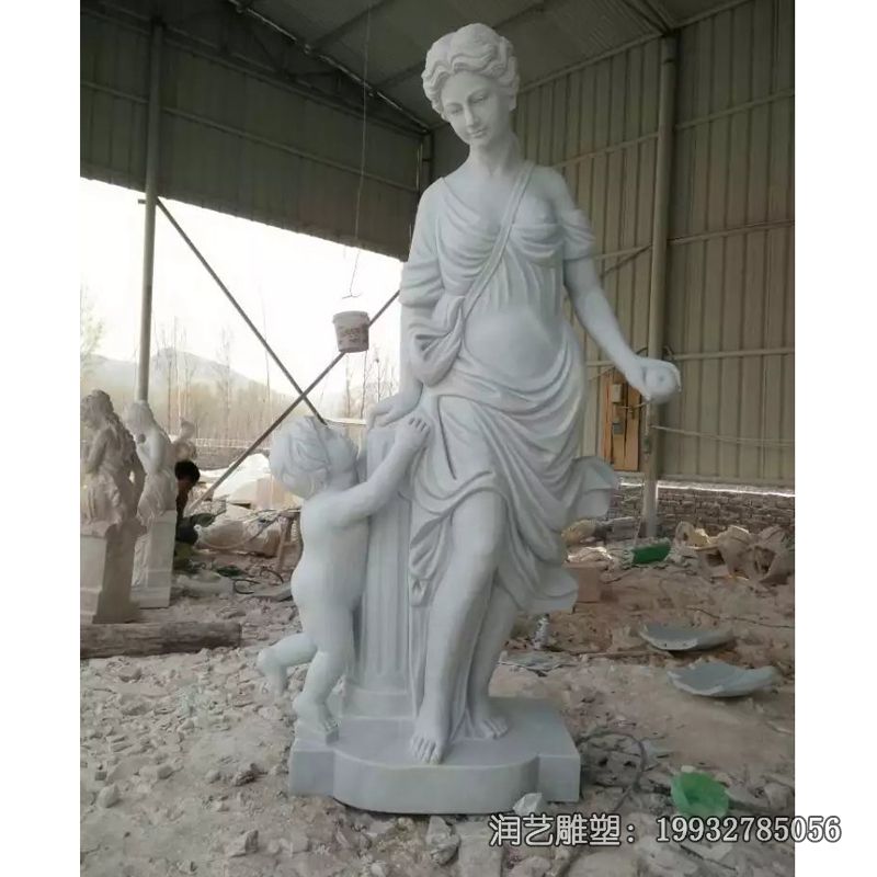 石雕母子人物雕塑 石雕母子人物雕塑