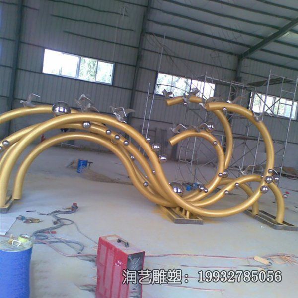 广场抽象不锈钢海浪雕塑 广场抽象不锈钢海浪雕塑