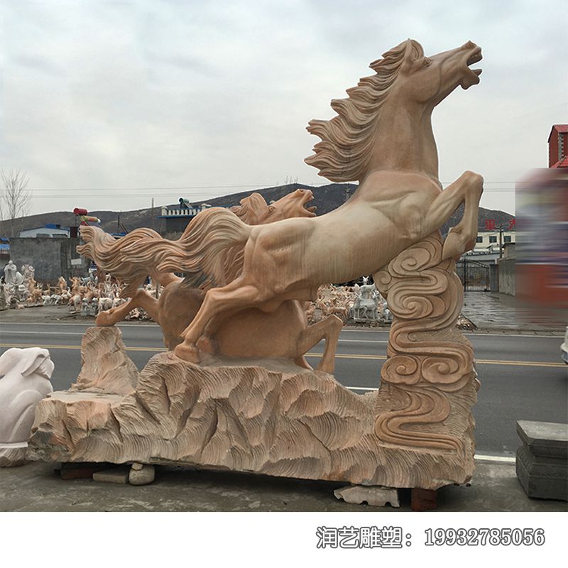 石雕动物马雕塑 石雕动物马雕塑