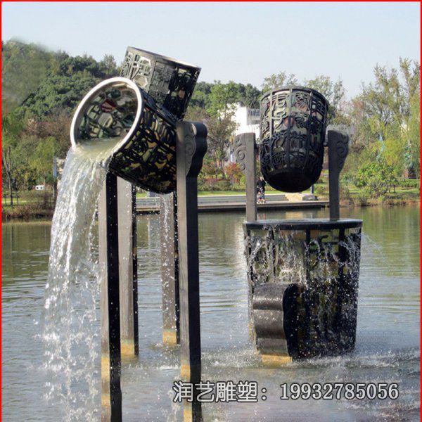 不锈钢景区喷泉雕塑 不锈钢景区喷泉雕塑