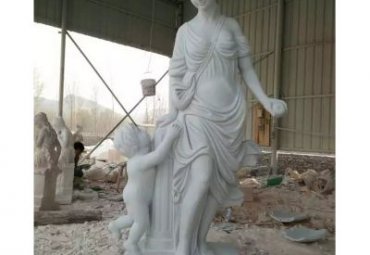 石雕母子人物雕塑