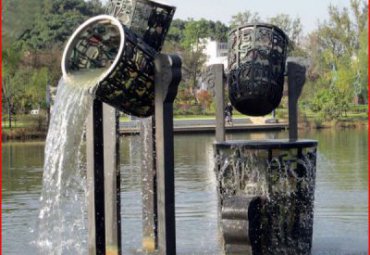不锈钢景区喷泉雕塑