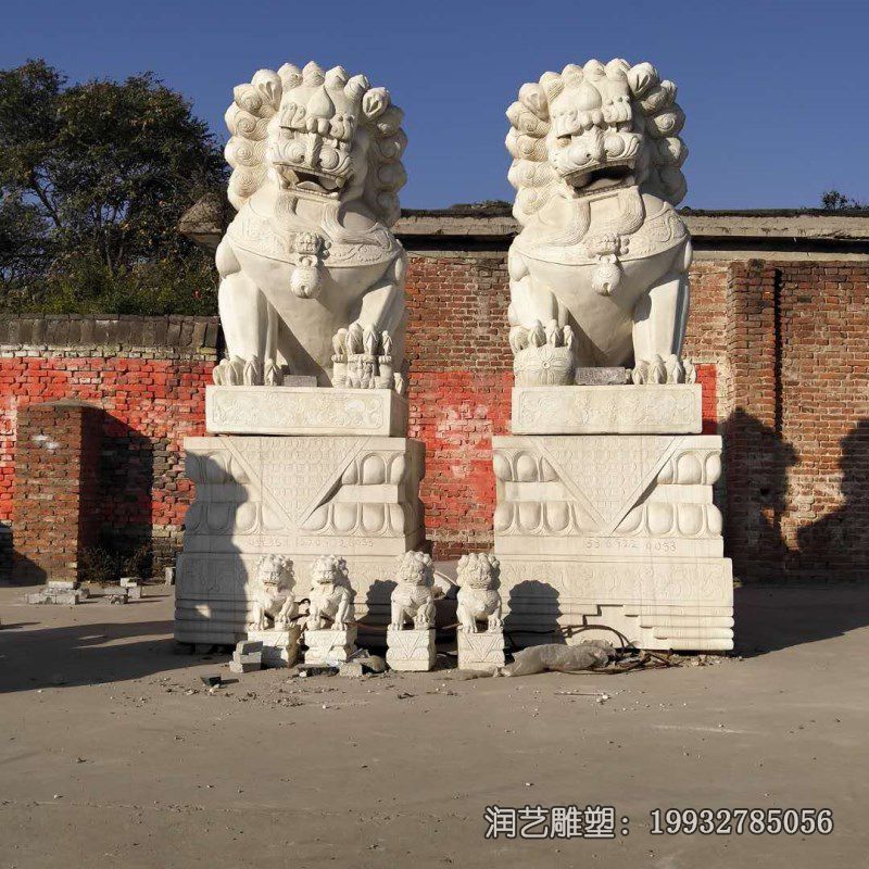 门口狮子石雕雕塑 门口狮子石雕雕塑