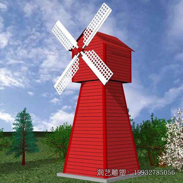 小区玻璃钢风车雕塑 小区玻璃钢风车雕塑
