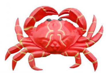广场玻璃钢动物螃蟹雕塑