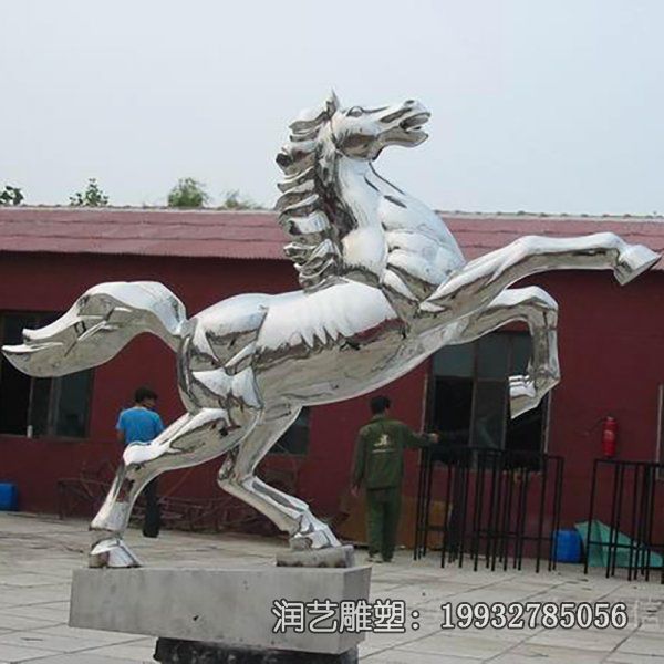 不锈钢小区马雕塑 不锈钢小区马雕塑