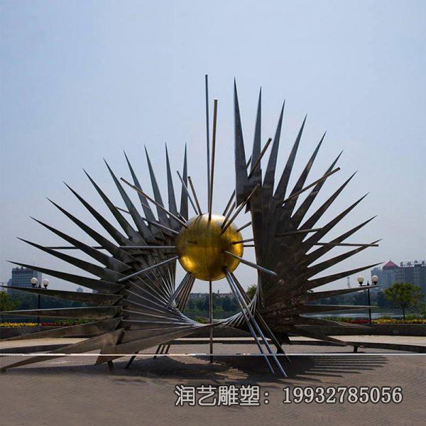 广场不锈钢抽象翅膀雕塑 广场不锈钢抽象翅膀雕塑