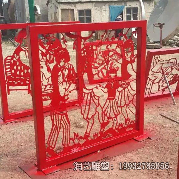 不锈钢广场剪纸景观雕塑 不锈钢广场剪纸景观雕塑