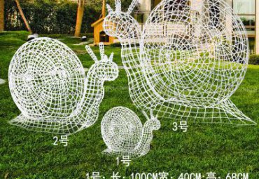 不锈钢小区镂空蜗牛雕塑