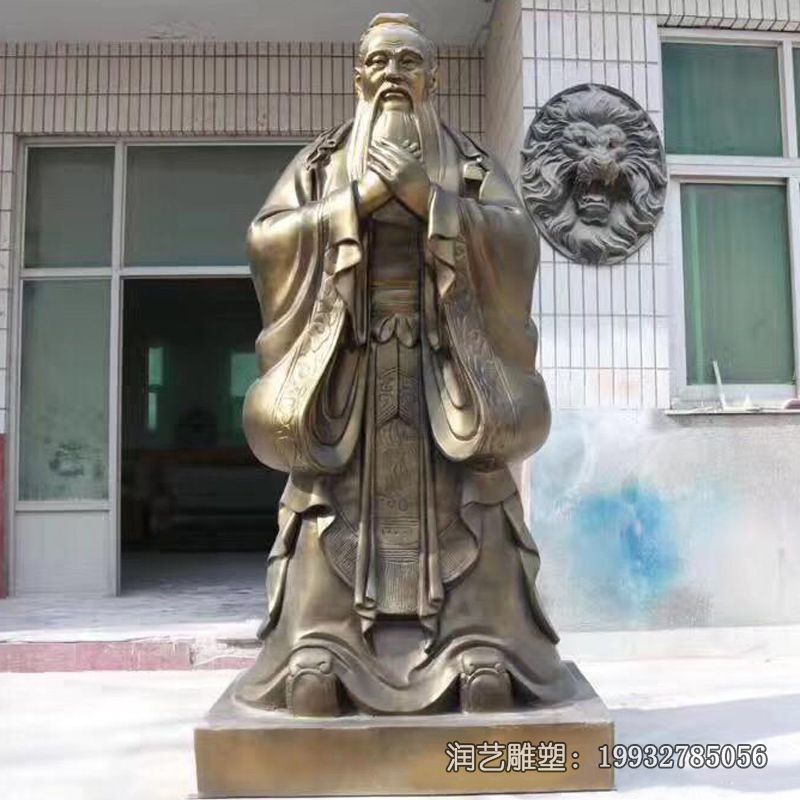 广场孔子铜雕雕塑 广场孔子铜雕雕塑