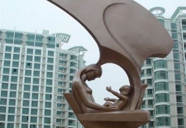 铜雕母子公园雕塑