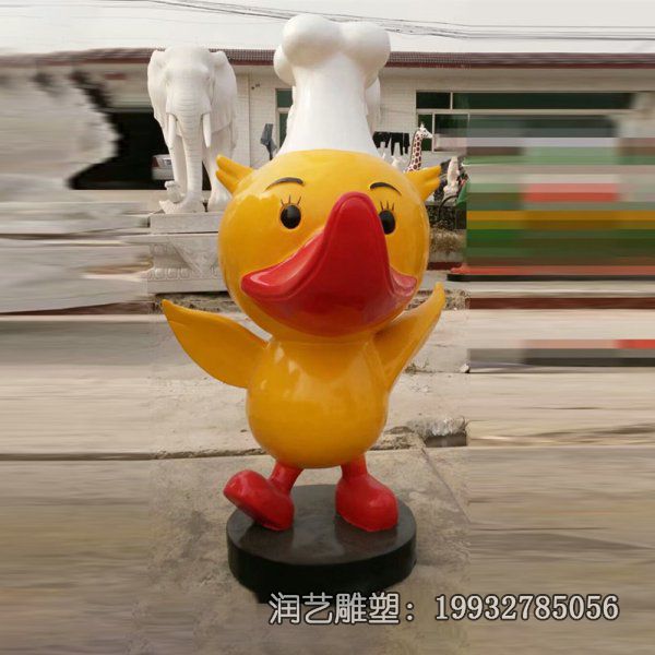 卡通玻璃钢公园厨师雕塑 卡通玻璃钢公园厨师雕塑