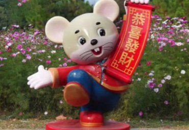 动物玻璃钢户外老鼠雕塑