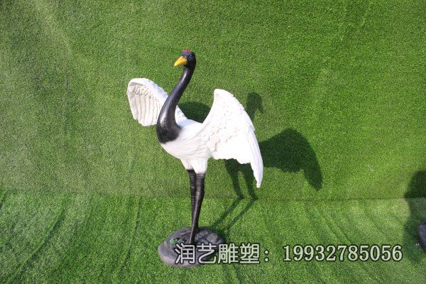 玻璃钢城市仙鹤雕塑 玻璃钢城市仙鹤雕塑