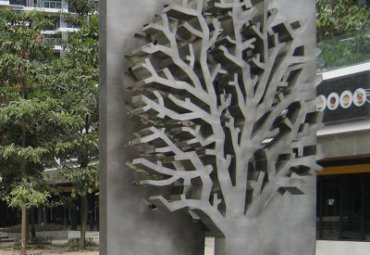 街道景观不锈钢树雕塑