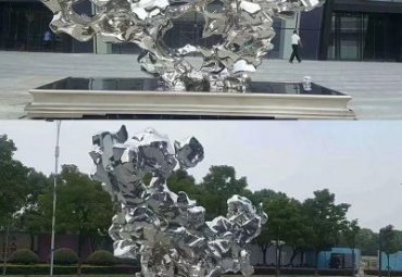 不锈钢城市太湖石景观雕塑