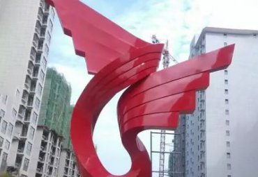 不锈钢户外飘带景观雕塑