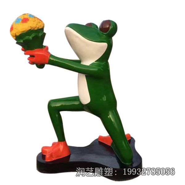 广场玻璃钢青蛙雕塑 广场玻璃钢青蛙雕塑