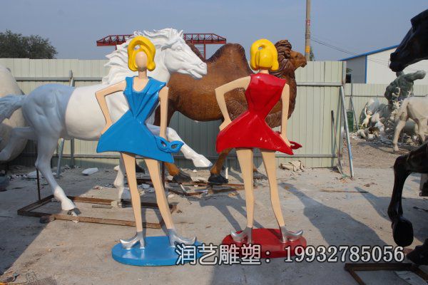 城市抽象玻璃钢人物雕塑 城市抽象玻璃钢人物雕塑