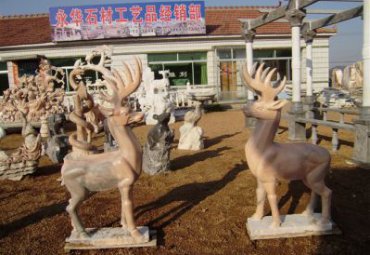 公园动物鹿石雕雕塑