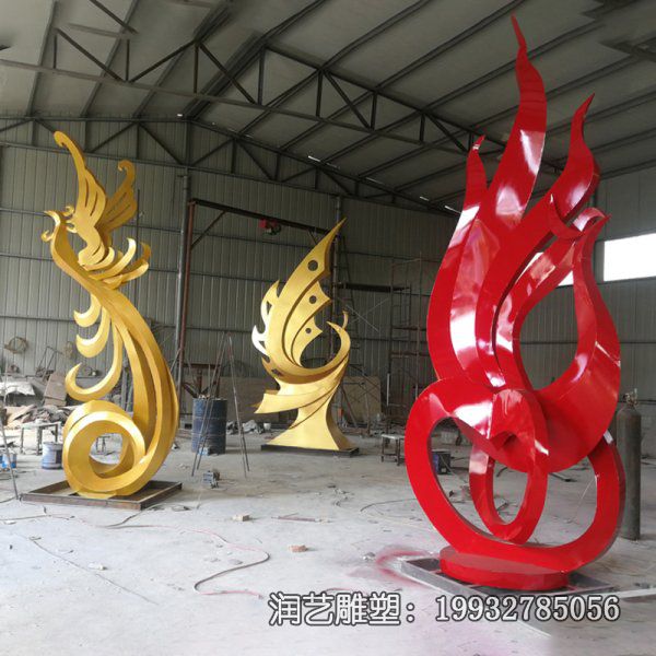 不锈钢城市凤凰雕塑 不锈钢城市凤凰雕塑