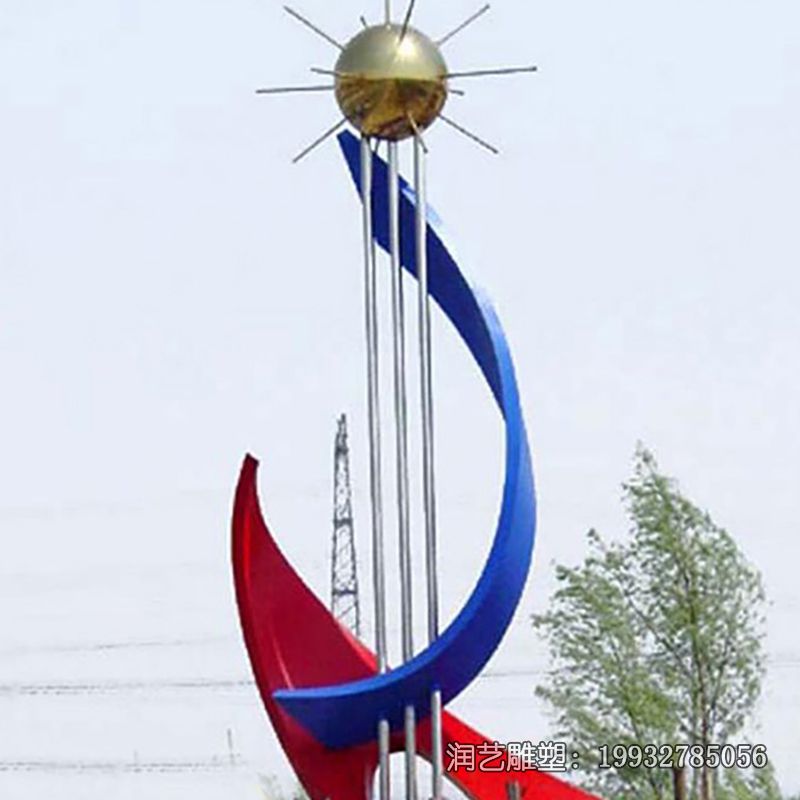 广场不锈钢彩带景观雕塑 广场不锈钢彩带景观雕塑