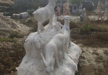 石雕动物羊雕塑