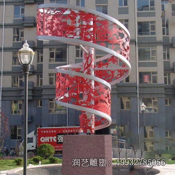 小区不锈钢螺旋景观雕塑 小区不锈钢螺旋景观雕塑
