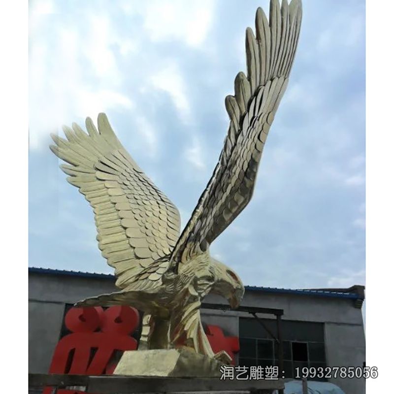 广场不锈钢老鹰动物雕塑 广场不锈钢老鹰动物雕塑