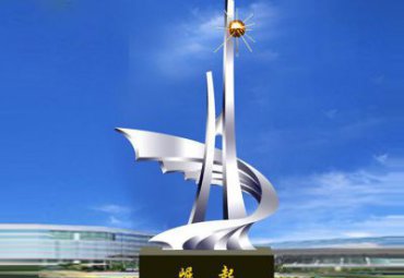 企业不锈钢景观崛起雕塑