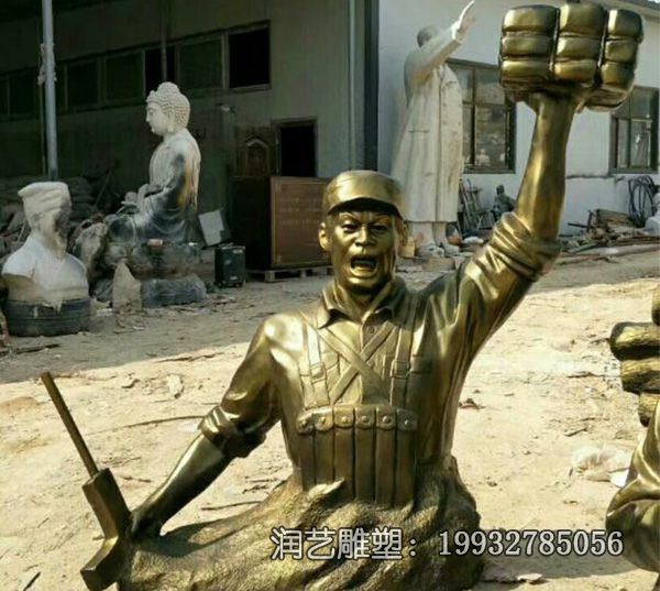 景区铜雕红军雕塑 景区铜雕红军雕塑