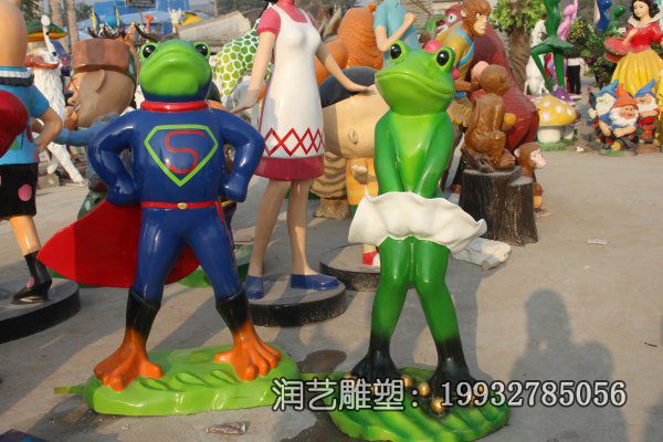 城市玻璃钢动物青蛙雕塑 城市玻璃钢动物青蛙雕塑