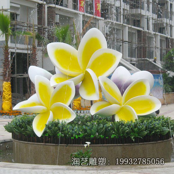 小区玻璃钢花雕塑 小区玻璃钢花雕塑