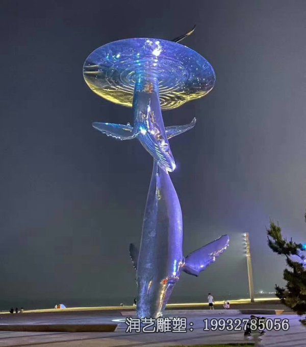 小区不锈钢海豚雕塑 小区不锈钢海豚雕塑