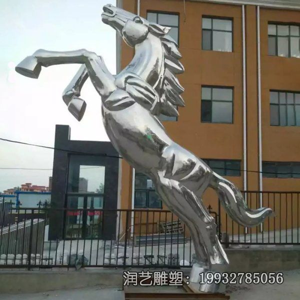 校园不锈钢马雕塑 校园不锈钢马雕塑