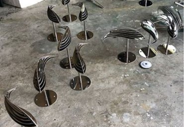 不锈钢园林鱼雕塑