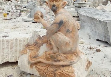 石雕猴子动物雕塑