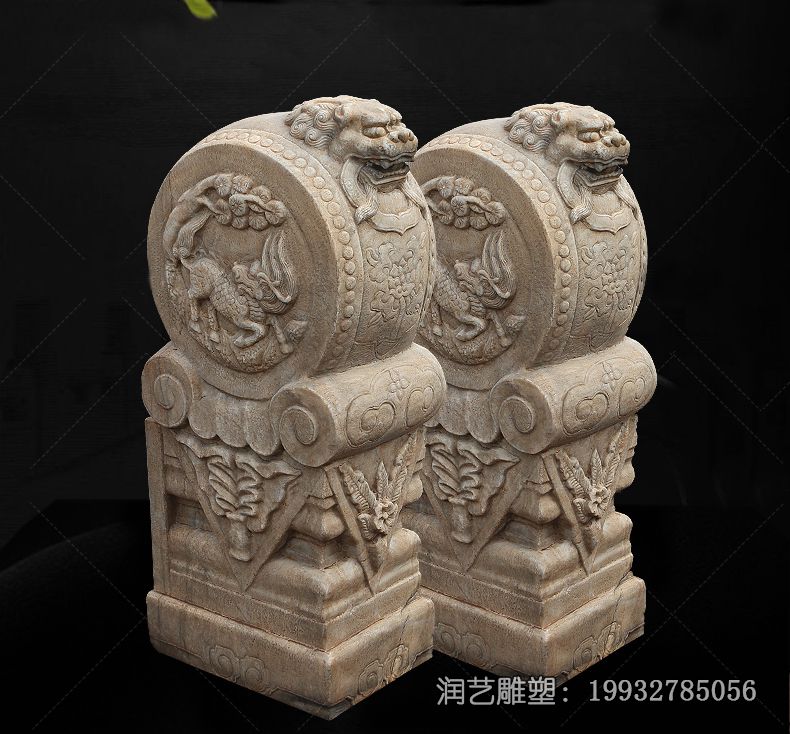 园林石雕门墩雕塑 园林石雕门墩雕塑