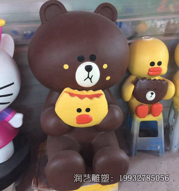 玻璃钢景区布朗熊雕塑 玻璃钢景区布朗熊雕塑