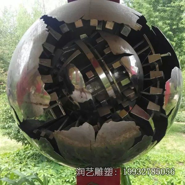 不锈钢广场景观球形雕塑 不锈钢广场景观球形雕塑