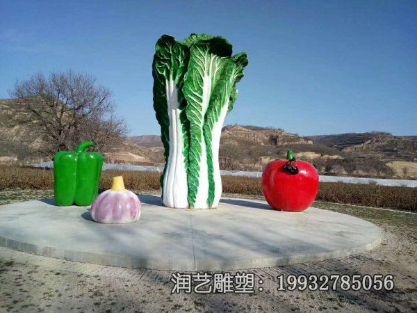 白菜玻璃钢景观雕塑 白菜玻璃钢景观雕塑