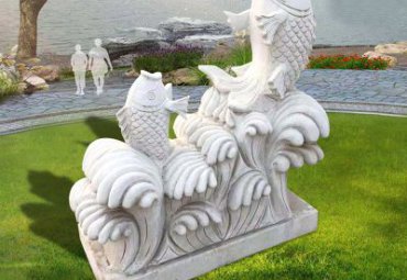 喷泉石雕广场雕塑