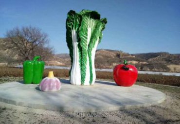 白菜玻璃钢景观雕塑