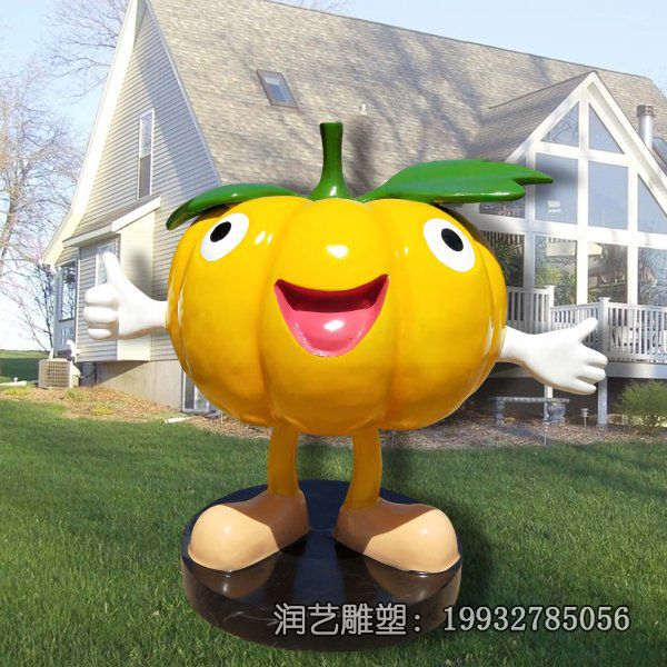 公园玻璃钢卡通南瓜雕塑 公园玻璃钢卡通南瓜雕塑