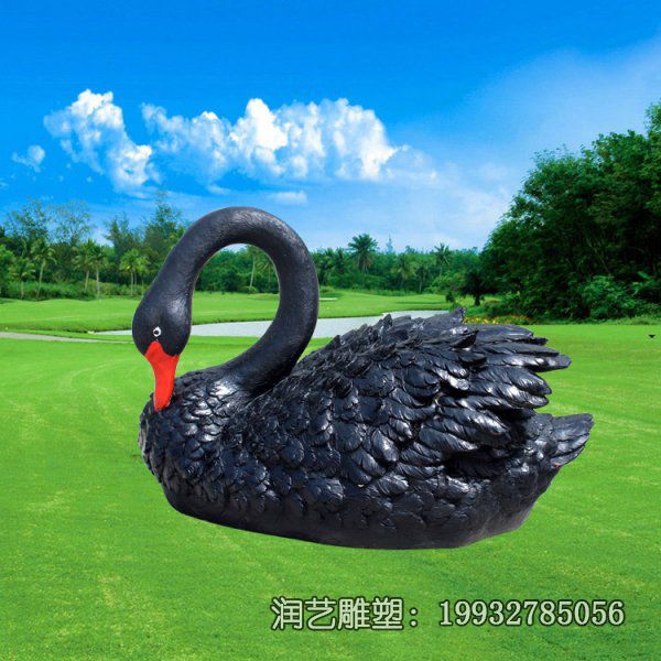 企业玻璃钢天鹅雕塑 企业玻璃钢天鹅雕塑